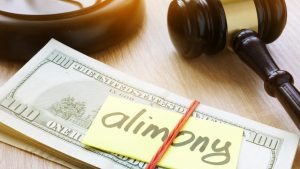 Alimony on a court desk